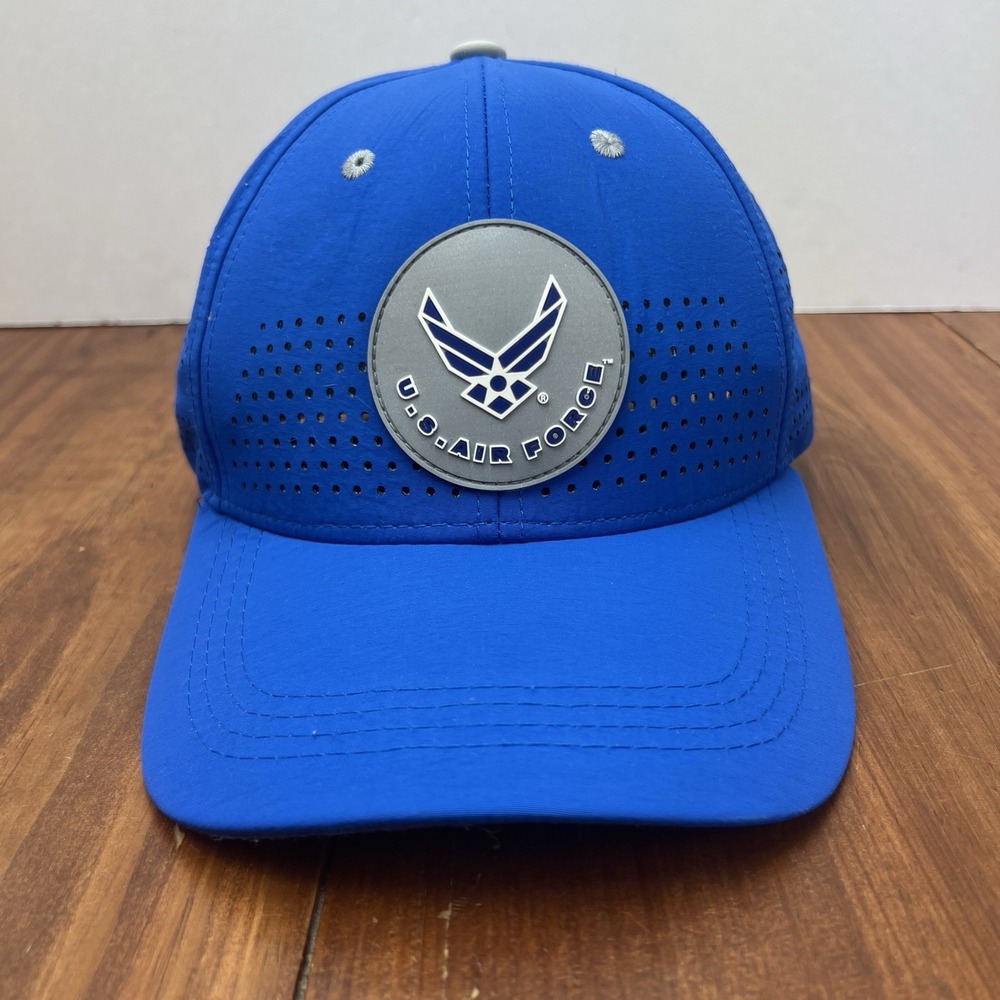 US Air Force USAF Blue Performance Baseball Cap Hat Adjustable Military